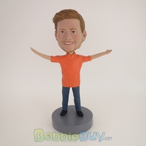 Picture of Casual Man Welcoming Bobblehead