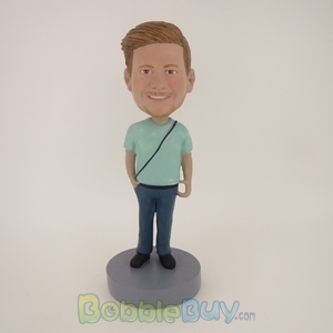 Picture of Casual Man With A Bag Bobblehead