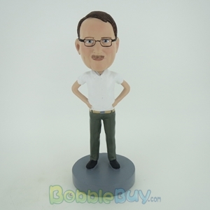 Picture of Casual Man With Arms Akimbo Bobblehead