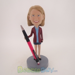 Picture of Brown Suit Girl Bobblehead