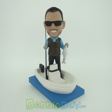 Picture of Fisher Man In Boat Bobblehead