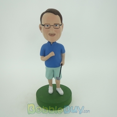 Picture of Casual Man With Golf Club Bobblehead
