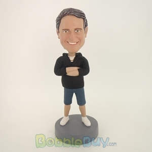 Picture of Casual Man With Hands On The Chest Bobblehead