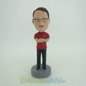 Picture of Casual Man With Nice Red TShirt Bobblehead