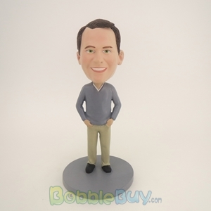 Picture of Casual Man With Nice Smiling Bobblehead