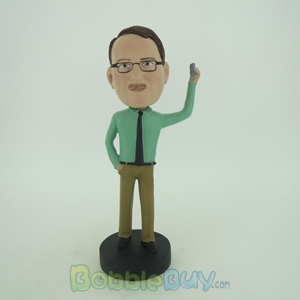 Picture of Man Holding Chalk In Left Hand Bobblehead