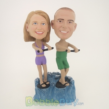 Picture of Surfing Couple Bobblehead