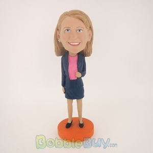 Picture of Dark Blue Jacket Girl Bobblehead