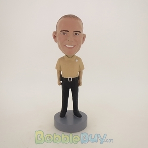 Picture of Casual Policeman In Brown Bobblehead
