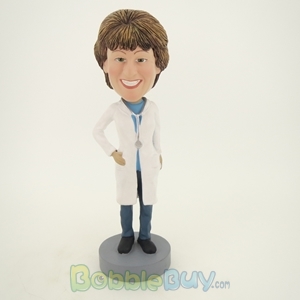 Picture of Female Doctor with White Gown Bobblehead