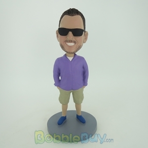 Picture of Cugar In Purple Shirt And Sunglass Bobblehead
