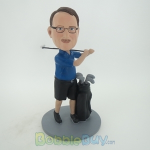 Picture of Male Golfer Mid Swing Bobblehead