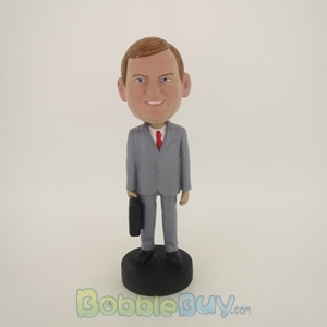 Picture of Fatter Man In Business Suit With Suitcase Bobblehead