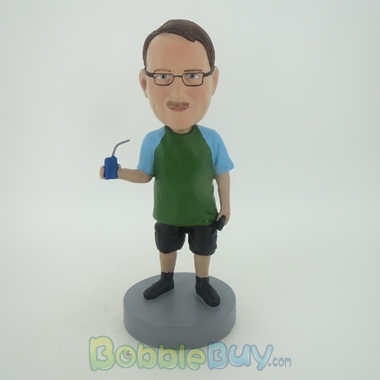 Picture of Man Enjoying Sports Drink Bobblehead