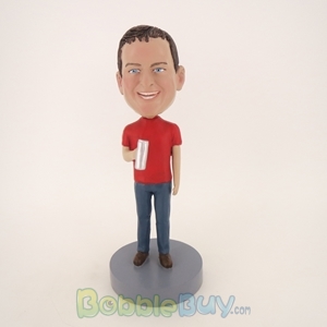 Picture of Man Holding A Water Bottle Bobblehead