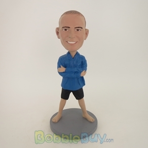 Picture of Man In Blue Excercising Bobblehead