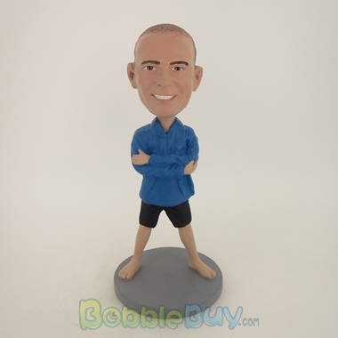 Picture of Man In Blue Excercising Bobblehead