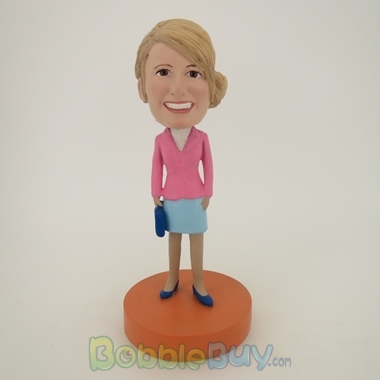 Picture of Pink Suit Woman Bobblehead