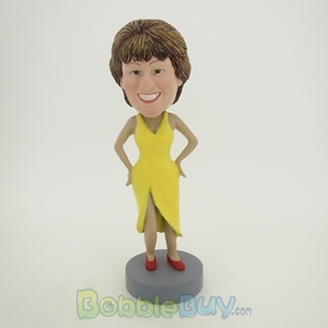 Picture of Yellow Dress Woman Bobblehead
