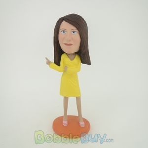 Picture of Woman with Yellow Dress Bobblehead