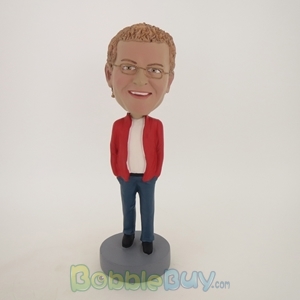 Picture of Man In Casual Style Red Jacket Bobblehead
