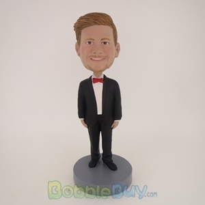 Picture of Man In Formal Suit With Red Bow Bobblehead