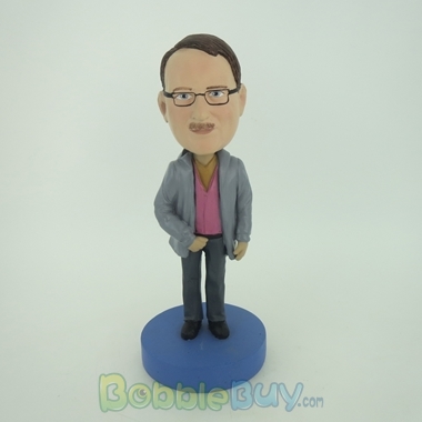 Picture of Man In Gray Coat Bobblehead