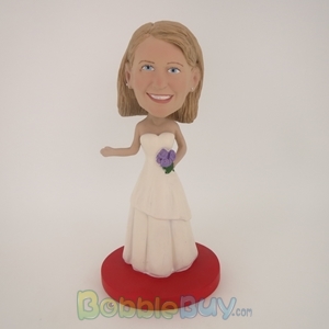 Picture of Woman In White Wedding Dress Bobblehead