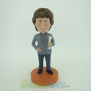 Picture of Woman with Wine Glass Bobblehead