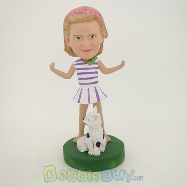 Picture of Girl and Cat Bobblehead