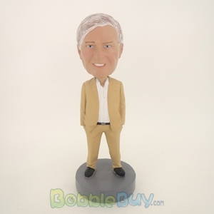 Picture of Man In Pure Beige Suit Bobblehead