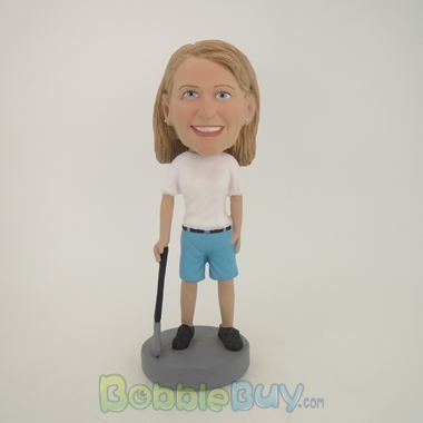 Picture of Woman Holding Golf Club Bobblehead