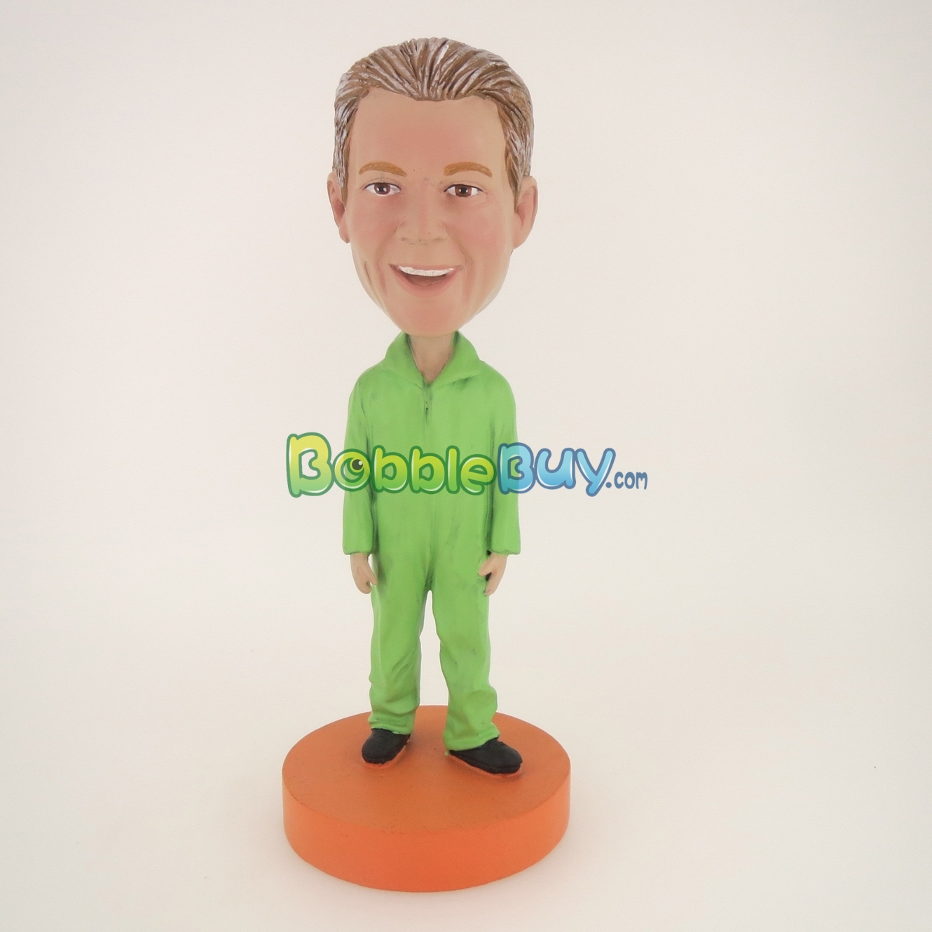 Man In Pure Green Bobblehead BobbleBuy Custom Bobbleheads from 50