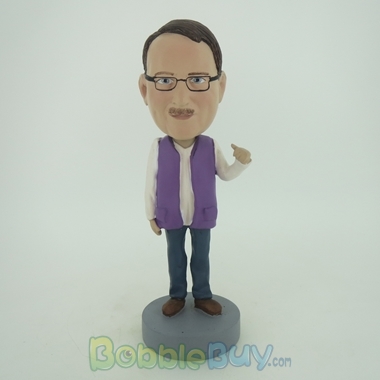 Picture of Man In Purple Vest Bobblehead