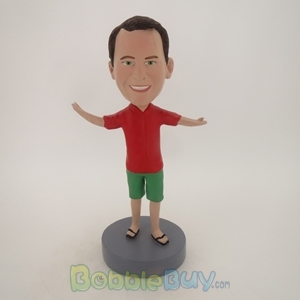Picture of Man In Red And Green Welcoming Bobblehead