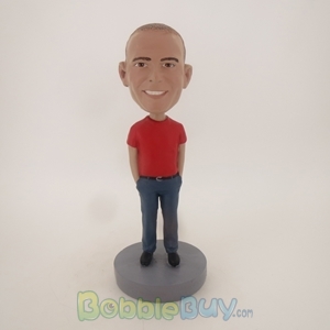 Picture of Man In Red TShirt And Blue Jeans Bobblehead