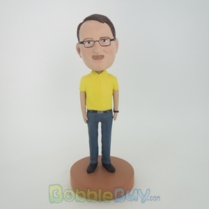 Picture of Man In Yellow And Blue With Glass Bobblehead