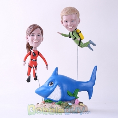 Picture of Scuba Diving Mother & Son Bobblehead