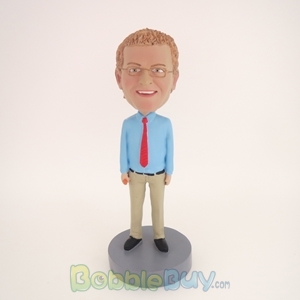Picture of Man With Blue Shirt And Red Tie Bobblehead