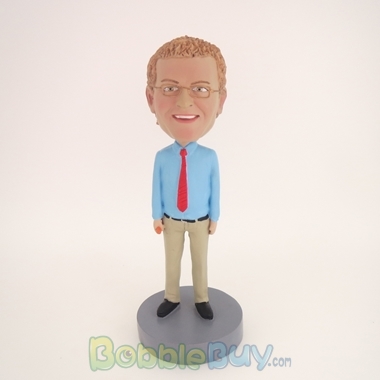 Picture of Man With Blue Shirt And Red Tie Bobblehead