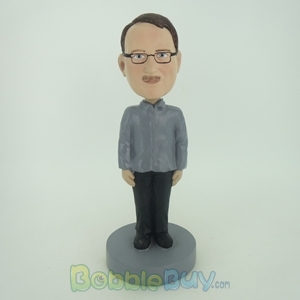 Picture of Man With Glass Stand Still Bobblehead