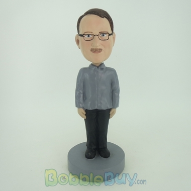 Picture of Man With Glass Stand Still Bobblehead