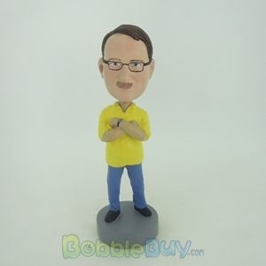 Picture of Man With Hands On His Chest Bobblehead