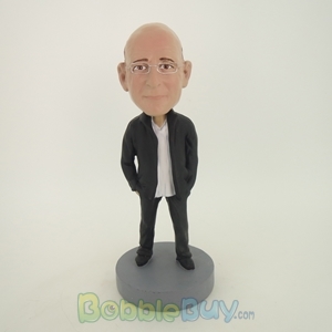 Picture of Old Man In Black Bobblehead