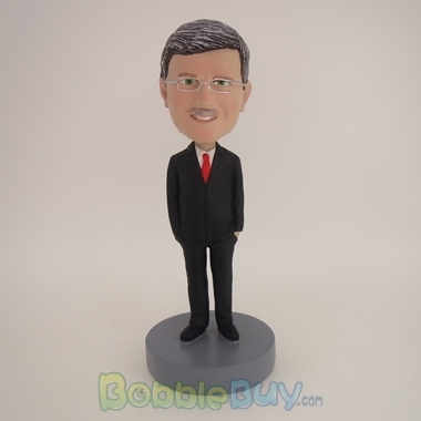 Picture of Old Man In Formal Business Suit Bobblehead