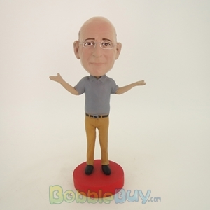 Picture of Old Man With Hands Up Bobblehead