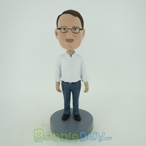 Picture of Older Man In White And Blue Bobblehead