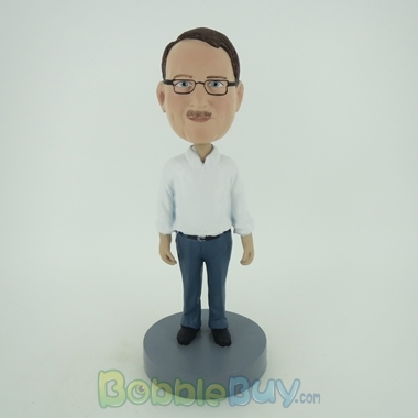 Picture of Older Man In White And Blue Bobblehead