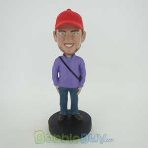 Picture of Purple Man With Red Hat Bobblehead