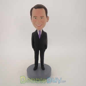 Picture of Smiling Business Man With Hands In His Pocket Bobblehead
